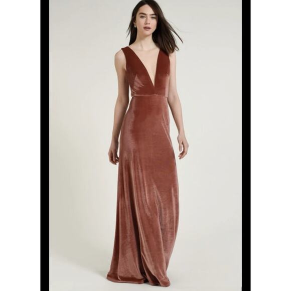 Jenny Yoo Anthropologie Plus 14 BHLDN Velvet Maxi Dress NWT - Picture 4 of 4